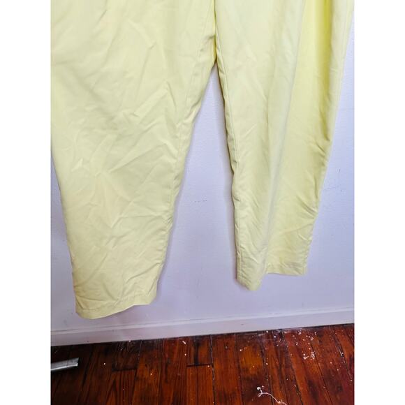 SIMON MILLER Butter Yellow Paper-Bag Waist Casual Galen Fitted Pants Size Large - Picture 10 of 16